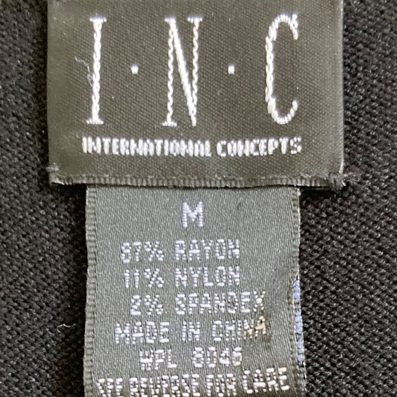 INC International Concepts Dressy Sequined Top - Black - M - NWOT - Picture 5 of 6